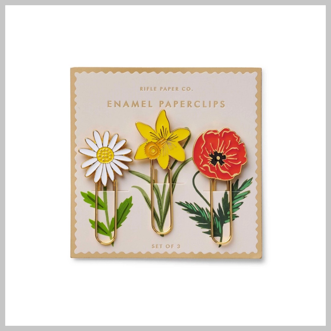 Rifle Paper Garden Study Enamel Paper Clip Set