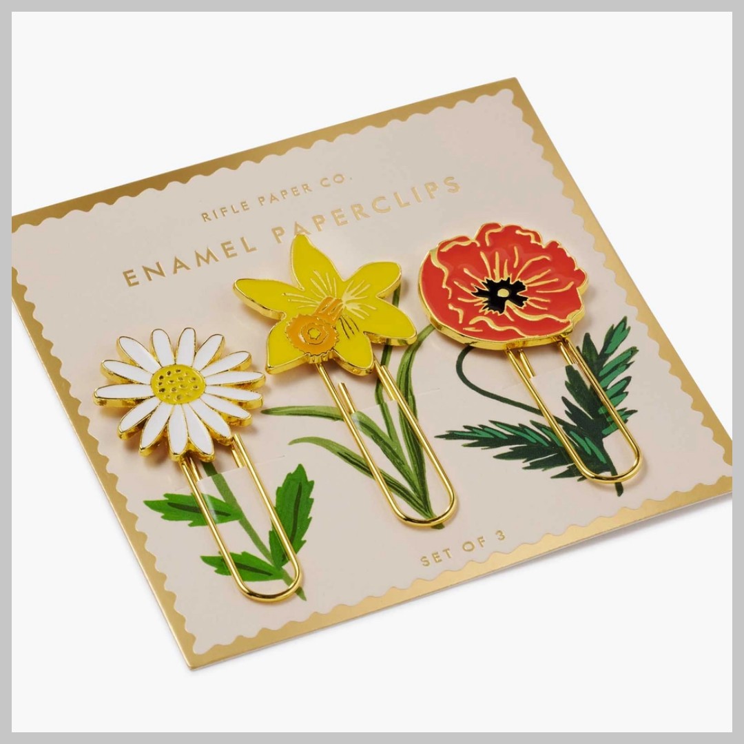 Rifle Paper Garden Study Enamel Paper Clip Set - Image 3