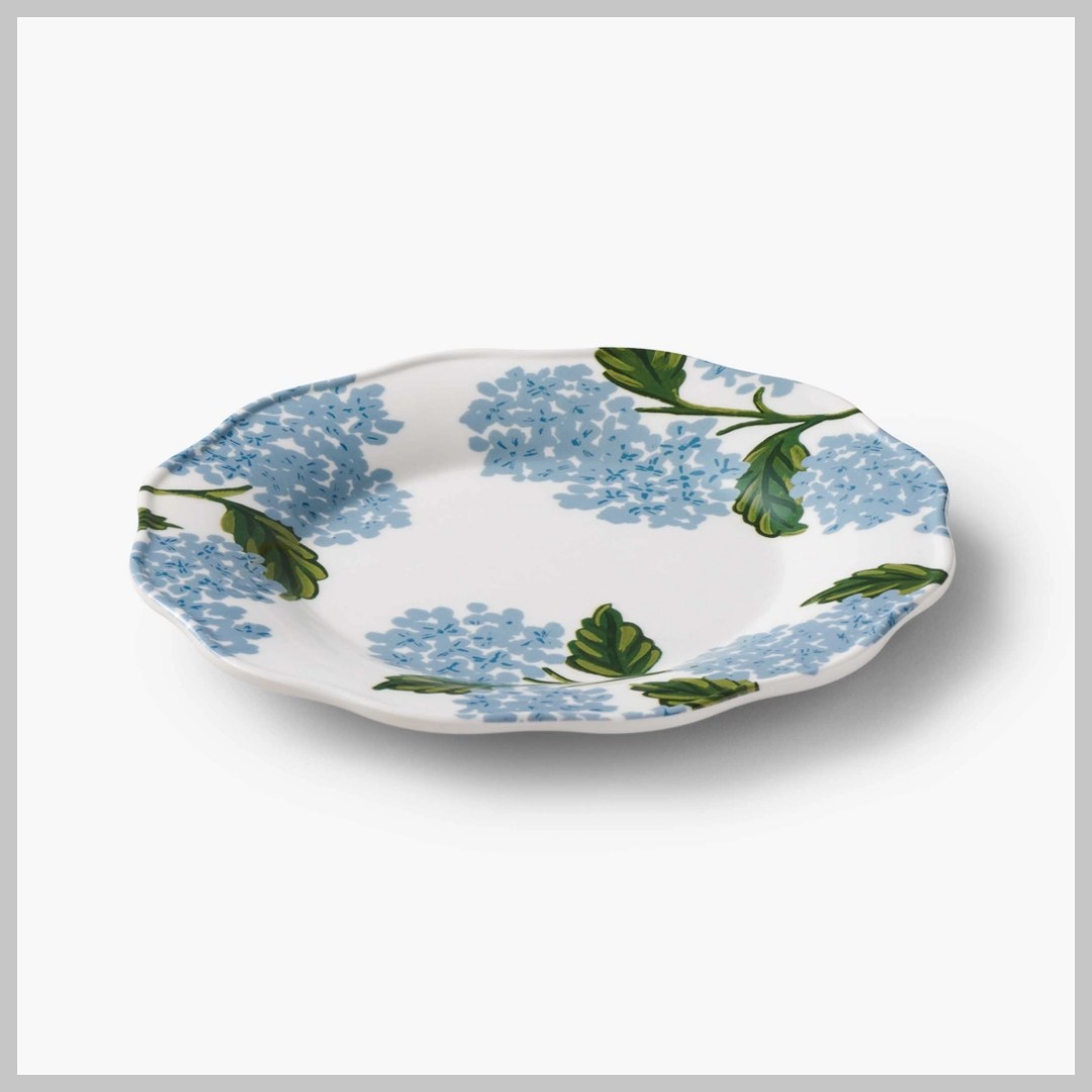 Rifle Paper Hydrangea Dessert Plates Set of 4 - Image 4