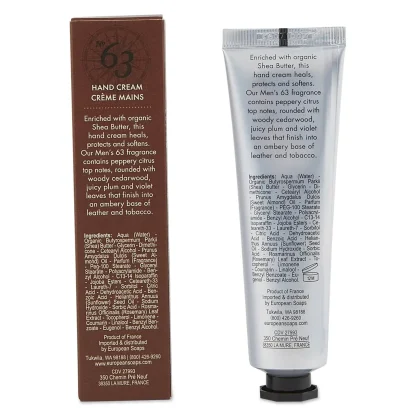 European Soaps Men's No. 63 Hand Cream - Image 3