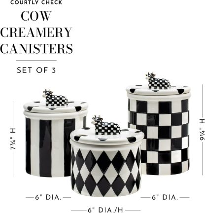 MacKenzie-Childs Cow Creamery Canisters Set of 3 - Image 2