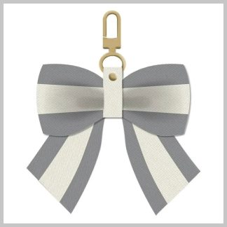 Anna Griffin Gray Stripe Bag Bow