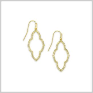 Kendra Scott Abbie Small Open Frame Earrings in Gold