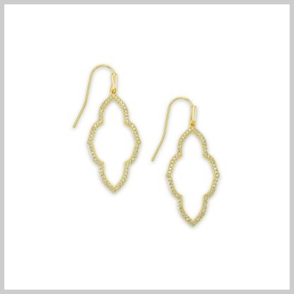 Kendra Scott Abbie Small Open Frame Earrings in Gold