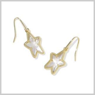 Kendra Scott Ada Star Small Drop Earrings in Gold, Ivory, and Mother of Pearl