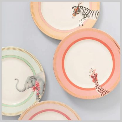 Yvonne Ellen Animal Side Plates (Set of 4)