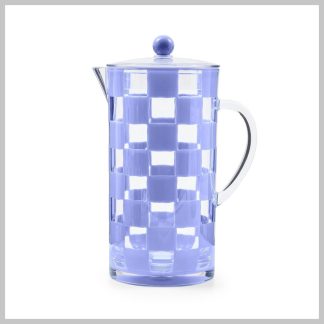 MacKenzie-Childs Blue Check Acrylic Pitcher