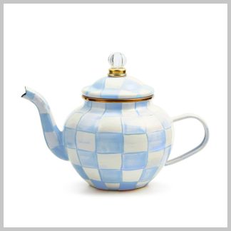 MacKenzie-Childs Sky Check 4 Cup Teapot