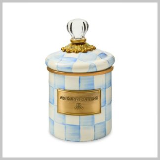 MacKenzie-Childs Sky Check Demi Canister