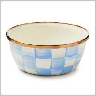 MacKenzie-Childs Sky Check Pinch Bowl
