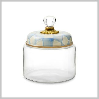 MacKenzie-Childs Sky Check Small Kitchen Canister