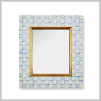 MacKenzie-Childs Sky Check Enamel Wall Mirror