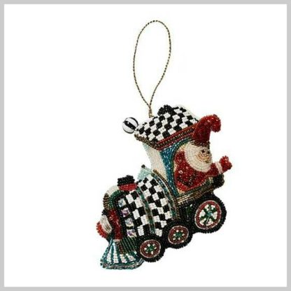 MacKenzie-Childs Holiday- Beaded Ornament- Courtly Train