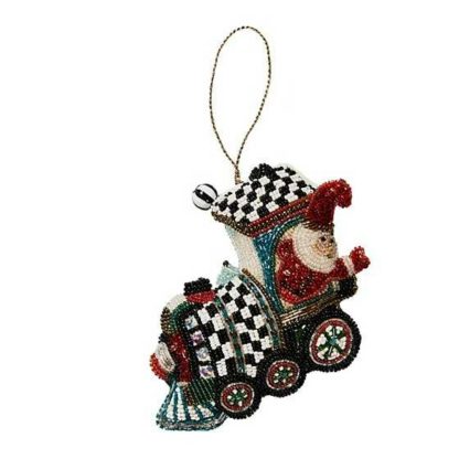 MacKenzie-Childs Holiday- Beaded Ornament- Courtly Train