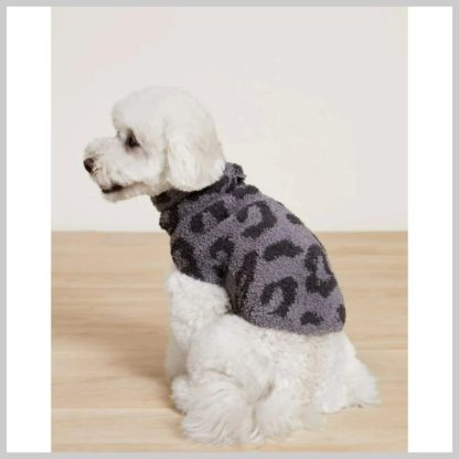 Barefoot Dreams CozyChic Barefoot in the Wild Pet Sweater- Medium Graphite