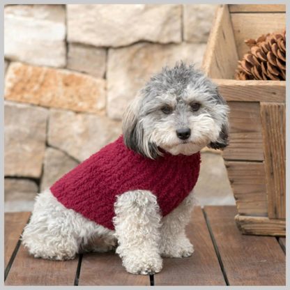 Barefoot Dreams CozyChic Cranberry Pet Sweater-Small