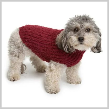 Barefoot Dreams CozyChic Cranberry Pet Sweater-Medium