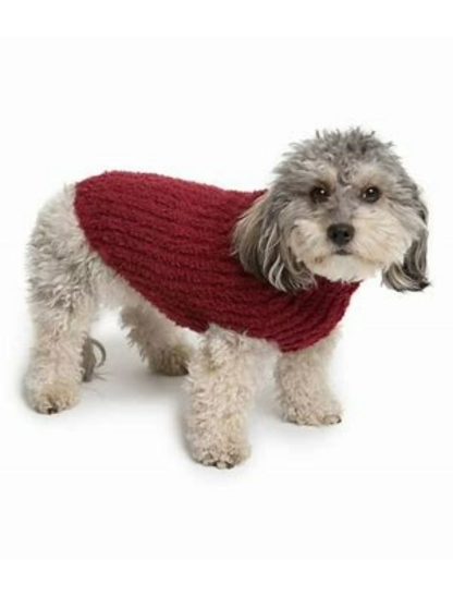 Barefoot Dreams CozyChic Cranberry Pet Sweater-Large