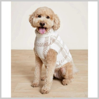 Barefoot Dreams CozyChic Plaid Pet Sweater-Medium