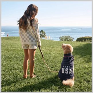 Barefoot Dreams CozyChic Team USA Pet Sweater-Medium