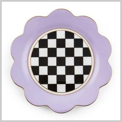 MacKenzie-Childs Butterfly Toile Lavender Dinner Plate