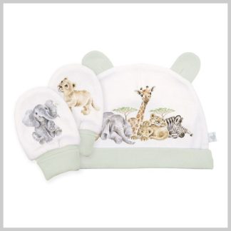 Little Wren Hat & Mittens Set "Little Savannah"