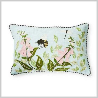 MacKenzie-Childs Floral & Bee Lumbar Pillow