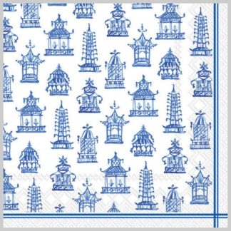 Boston International Blue Pagoda Lunch Napkins