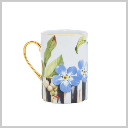 MacKenzie-Childs Thistle & Bee Mug-Set of 2