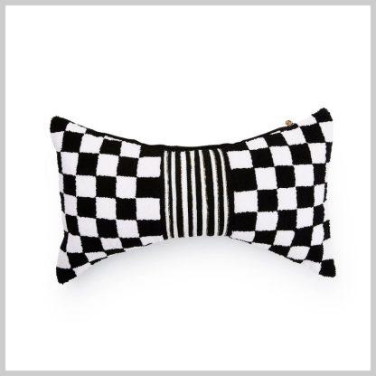 MacKenzie-Childs Courtly Check Bow Throw Pillow