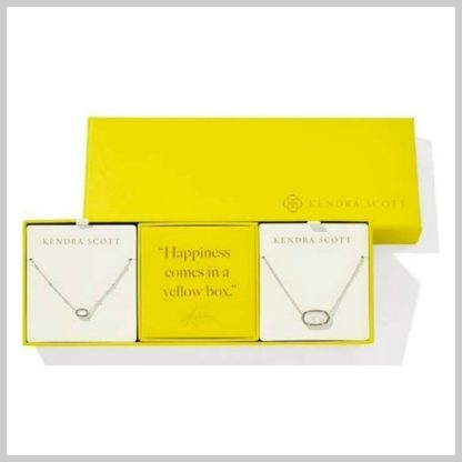Kendra Scott Elisa Gift Set 2 Rhodium with Ivory Mother of Pearl