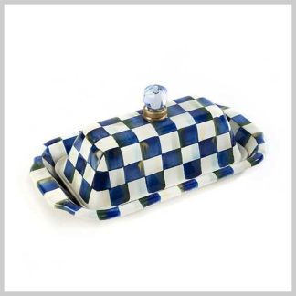 MacKenzie-Childs Royal Check Butter Box
