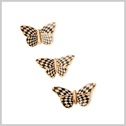 MacKenzie-Childs Courtly Check Butterfly Magnets