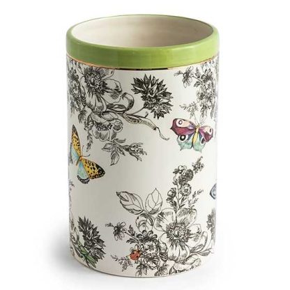 MacKenzie-Childs Butterfly Toile Vase-Short