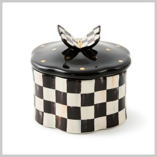 MacKenzie-Childs Trinket Box, Butterfly Check