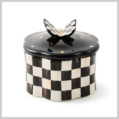 MacKenzie-Childs Trinket Box, Butterfly Check