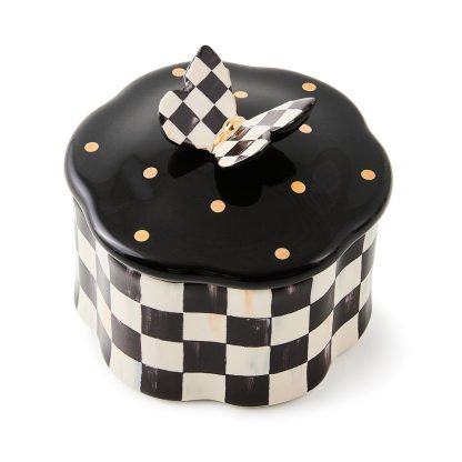 MacKenzie-Childs Trinket Box, Butterfly Check - Image 2