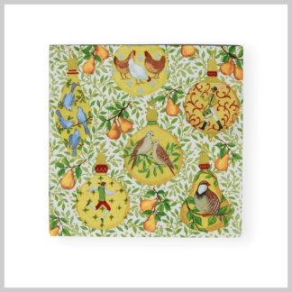 Caspari Holiday In a Pear Tree Lunch Napkins