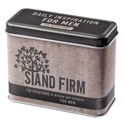 Christian Art Gifts Stand Firm Cards in Tin - Image 2