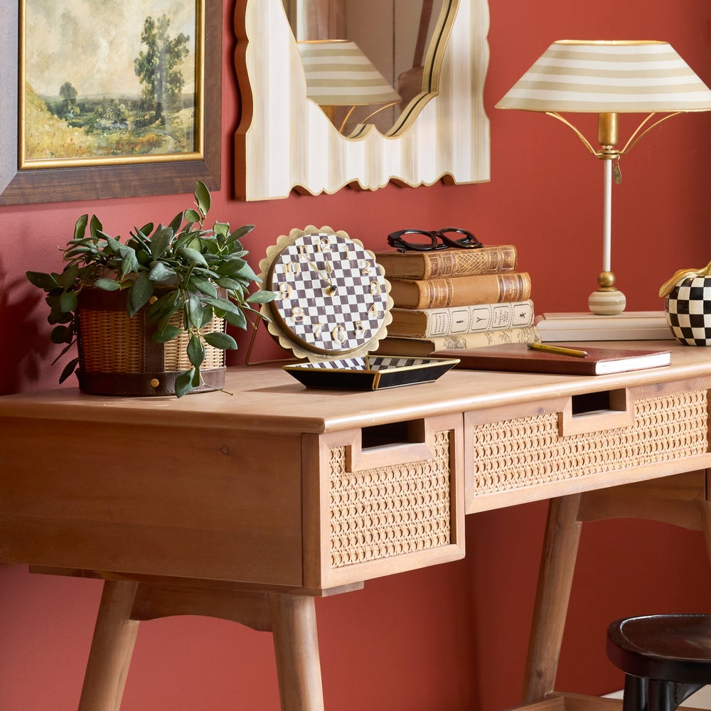 MacKenzie-Childs Courtly Check Small Glass Tray - Image 3