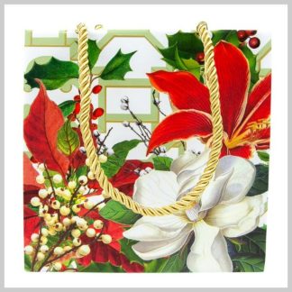 Caspari Gift Bag Christmas Garden-Small