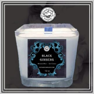 Cupcake Candle Co. Classic Wooden Wick Black Ginseng Candle