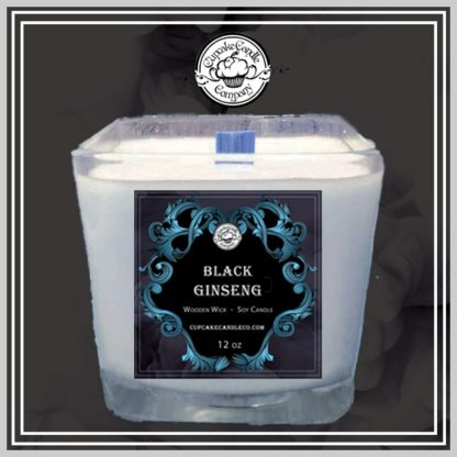 Cupcake Candle Co. Classic Wooden Wick Black Ginseng Candle
