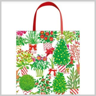 Caspari Gift Bag Christmas Flower Market-Small