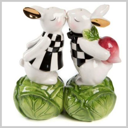 MacKenzie-Childs Salt & Pepper Set-Cabbage Garden