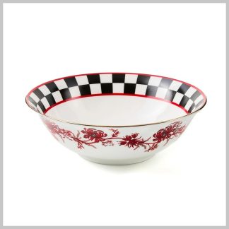 Mackenzie-Childs Holiday- Cardinal Toile Bowl
