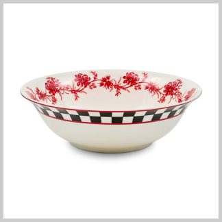 MacKenzie-Childs Holiday- Cardinal Toile Serving Bowl