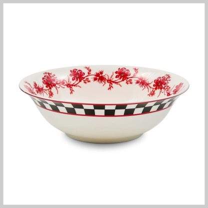 MacKenzie-Childs Holiday- Cardinal Toile Serving Bowl
