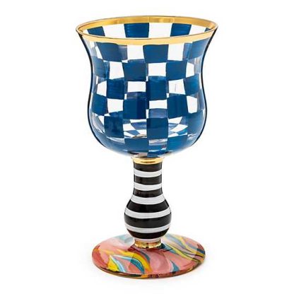 MacKenzie-Childs Carnival Royal-Wine Glass