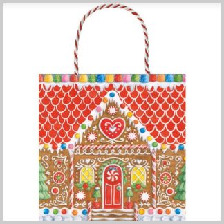 Caspari Gift Bag Gingerbread House-Small